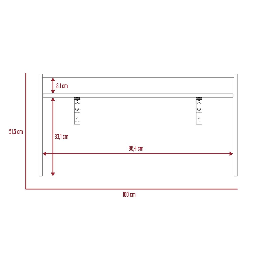 Escritorio Abatible De Pared Fm-040b Blanco Y Plomo image number 7.0