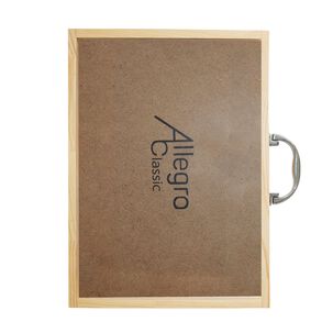 Metal&oacute;fono Crom&aacute;tico De 25 Aluminio Caja Madera All25ag