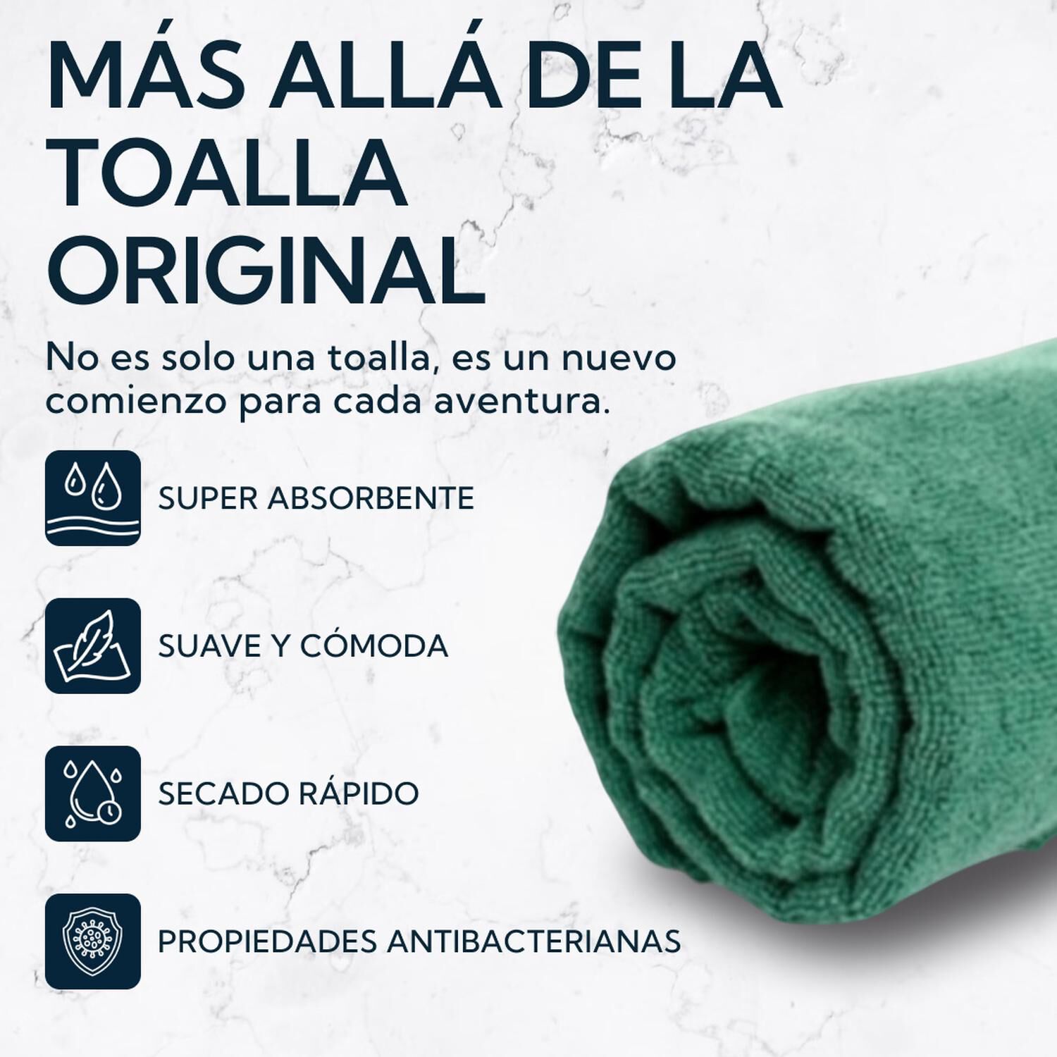 Pack 2 Toallas Microfibra Terry Verde image number 6.0