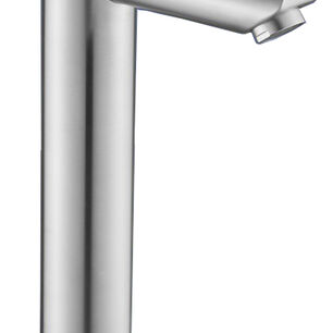 Monomando Llave Grifo Para Lavatorio Modelo Modern Inox Alto Marca Taumm Color Acero Inox