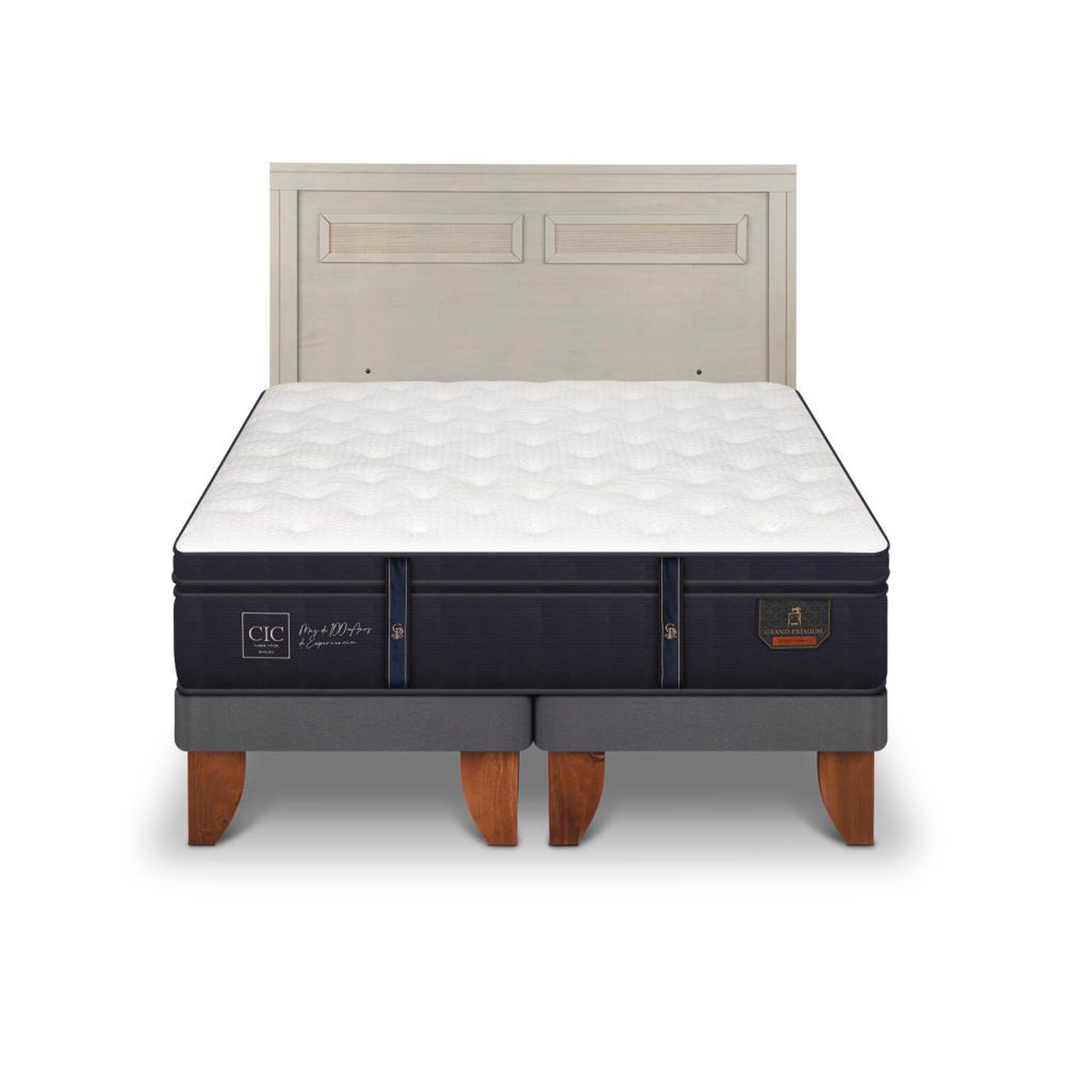 Cama Europea Cic Linea Premium / King / Base Dividida + Respaldo image number 0.0