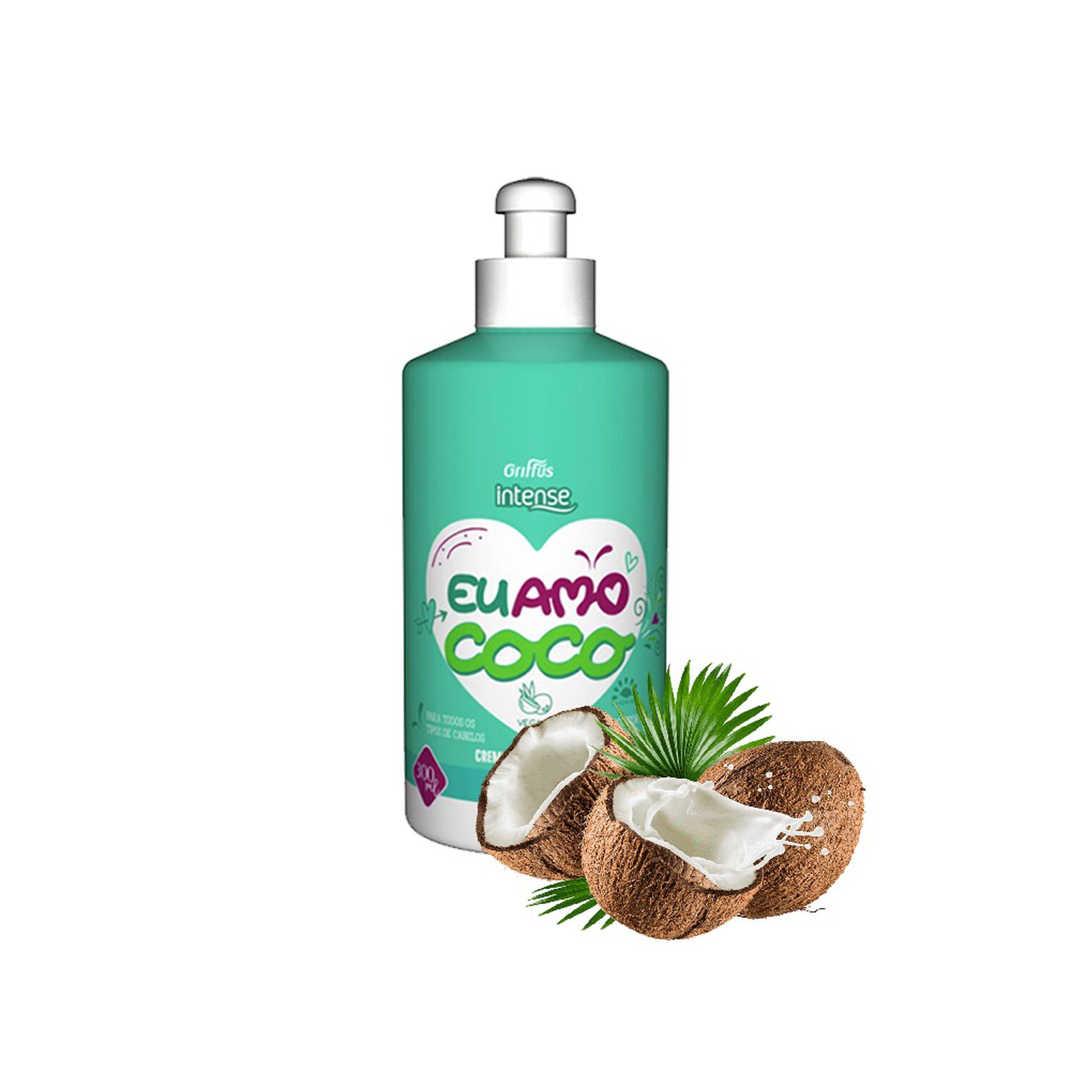 Crema Para Peinar Eu Amo Coco 300ml Griffus image number 1.0