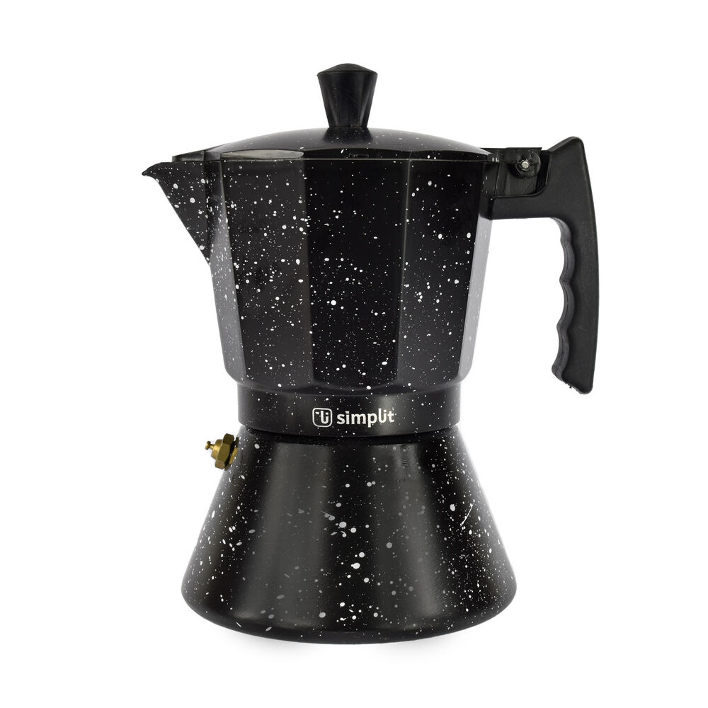 Pack Cafetera Italiana 4 Tz + Espumador 4 En 1 Negro Simplit image number 5.0