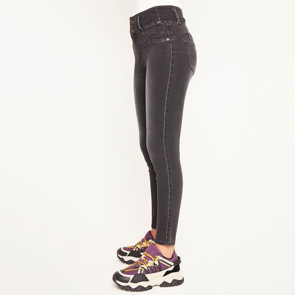 Jeans Regular Pretina Alta Push Up Mujer Rolly Go image number 5.0