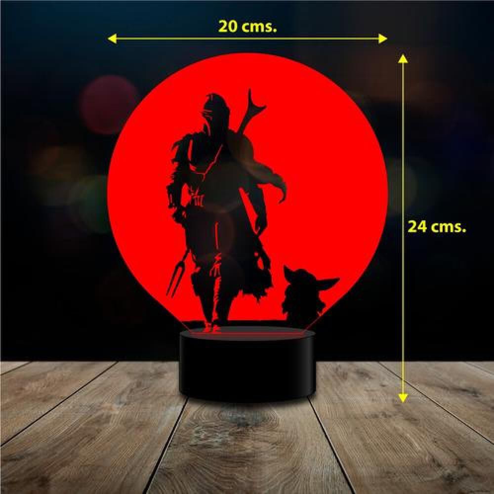 Lampara 3d Manda3 Baby Yoda Star C/remoto 16 Color image number 2.0