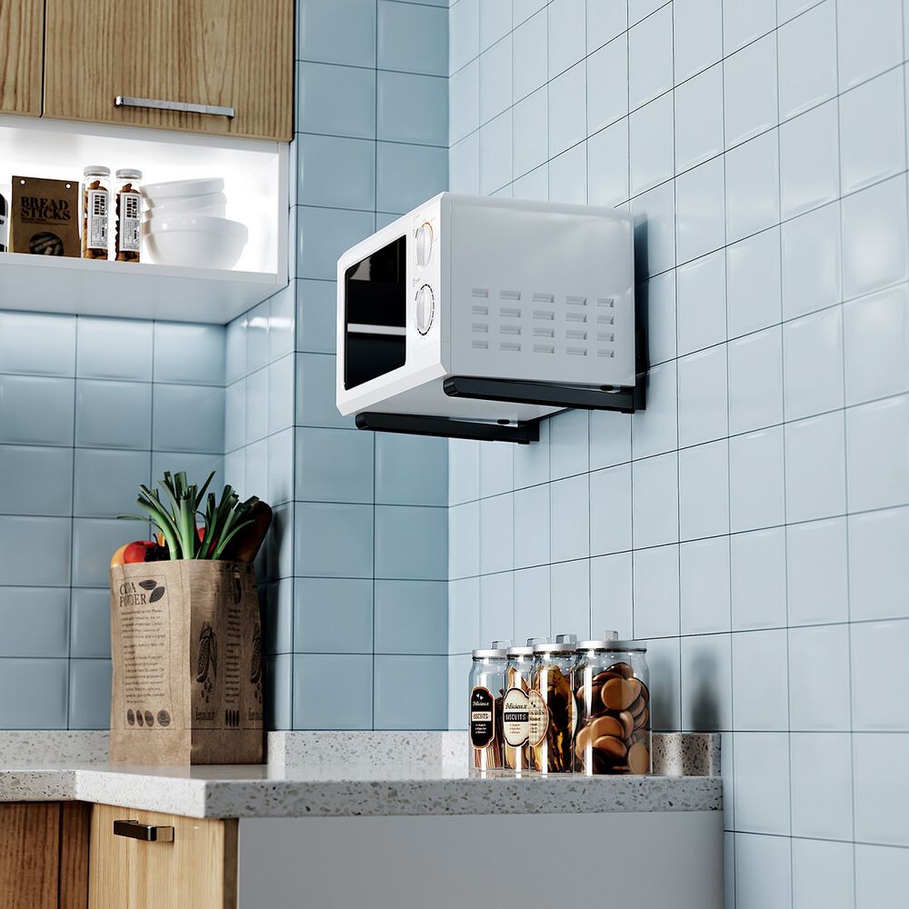 Soporte Microondas Plegable Negro Mb-6black - Brasforma image number 2.0