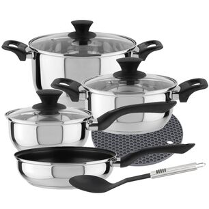 Bateria De Cocina Con Accesorios 7 Piezas Modelo Bali Marca Marmicoc Color Cromo