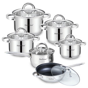 Batería 12 Piezas Acero Inoxidable Hamburgo