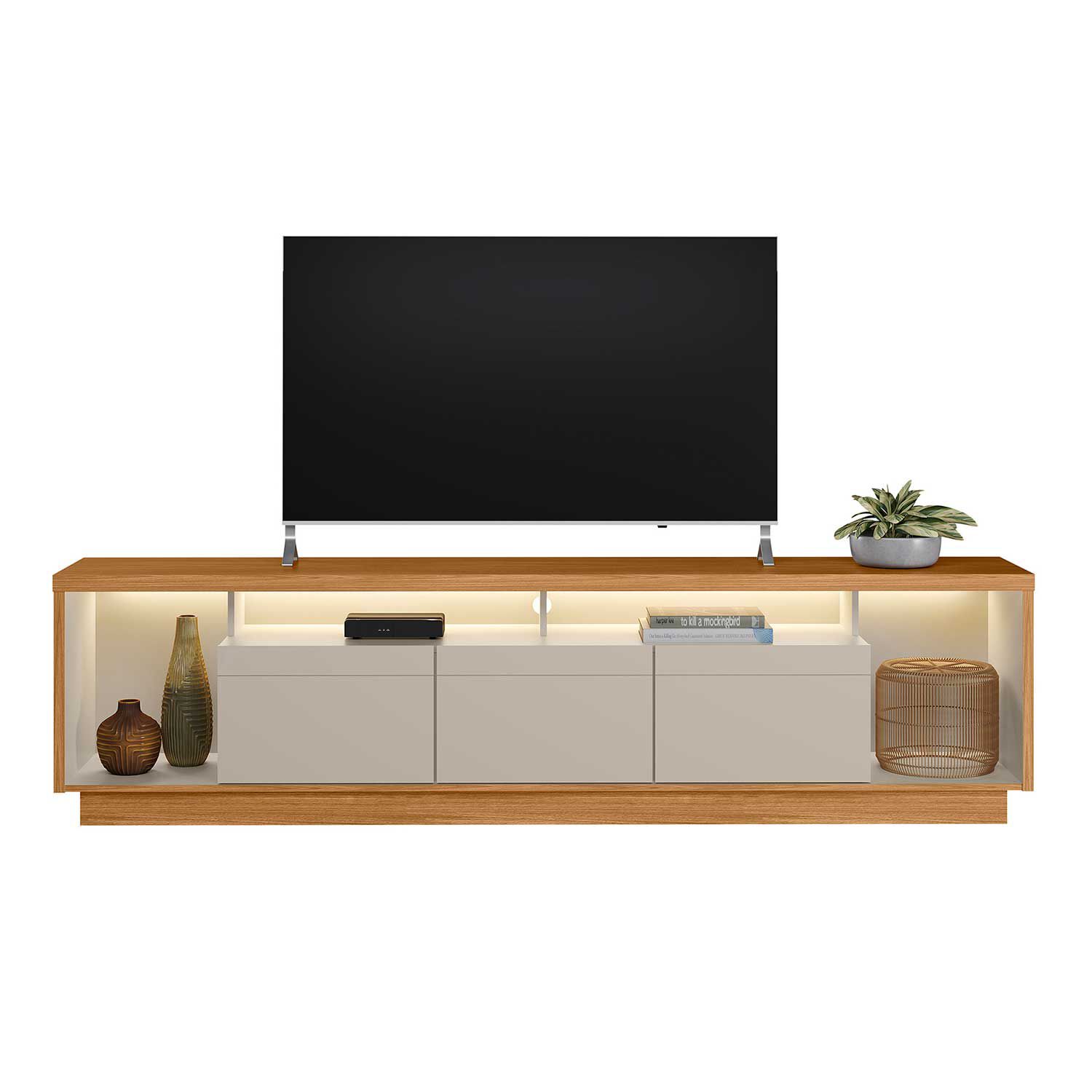 Rack Tv Estoril 75" Con Luz Led 218x56x38 image number 3.0