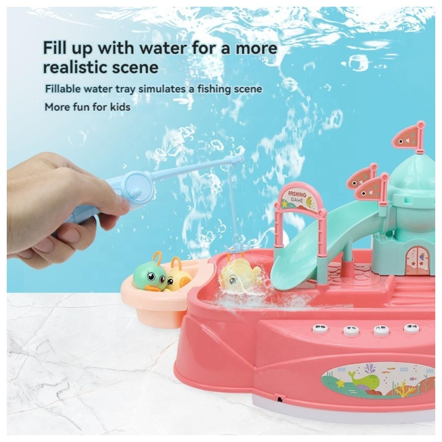 Juguete De Pesca Electronico Con Agua Y Sonidos Infantil image number 1.0
