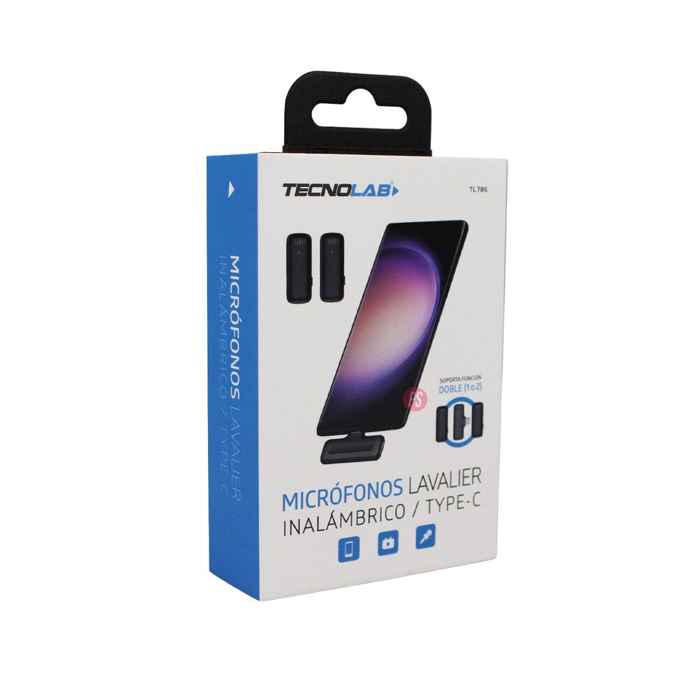 Micr&oacute;fonos Lavalier Dual Inal&aacute;mbricos Tipo C Hd 25mts - Ps image number 3.0
