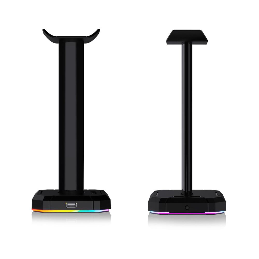 Soporte Audifonos Rgb 4puertos Usb Negro Scepterpro image number 2.0
