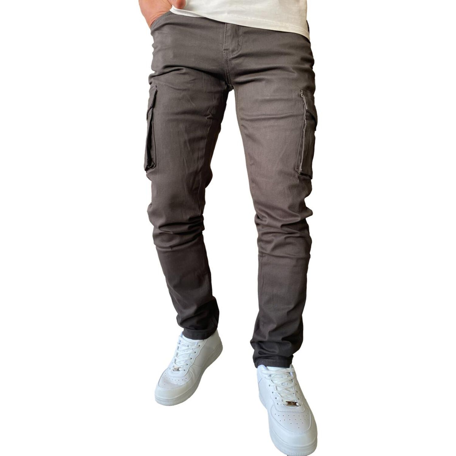 Pantal&oacute;n Cargo Slim Fit Mosaico Tela Elasticada image number 10.0