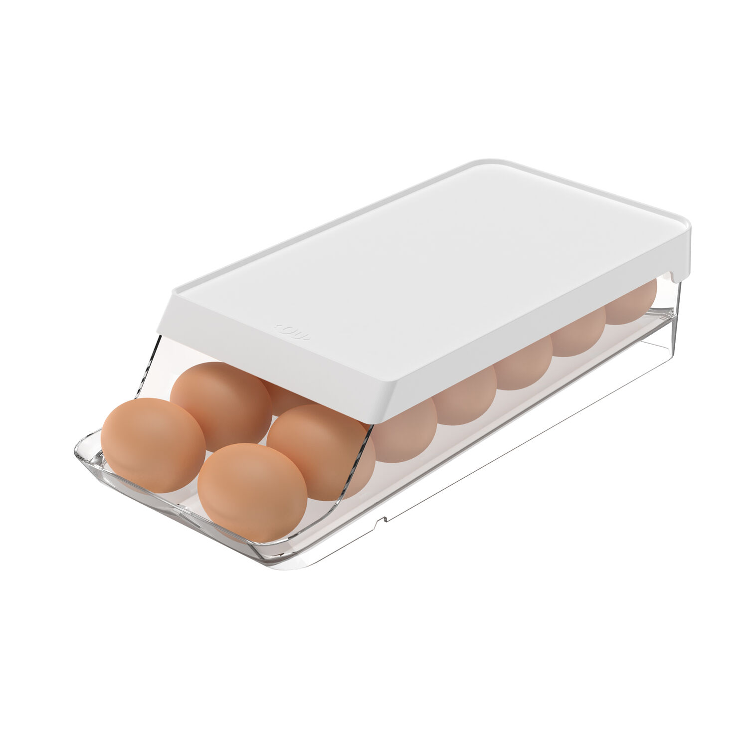 Organizador De Huevos Roll Clear Fresh 14 Un Blanco Ou image number 2.0