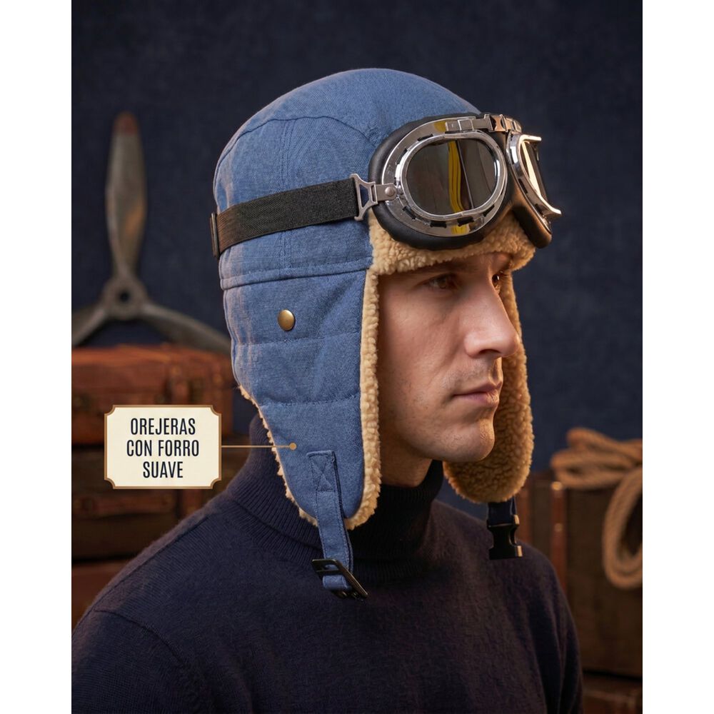 Gorro Disfraz Aviador Clasico image number 2.0