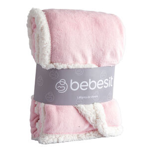 Manta Sherpa Bebe Hipoalerg&eacute;nica 91*127 Cm Rosa Bebesit