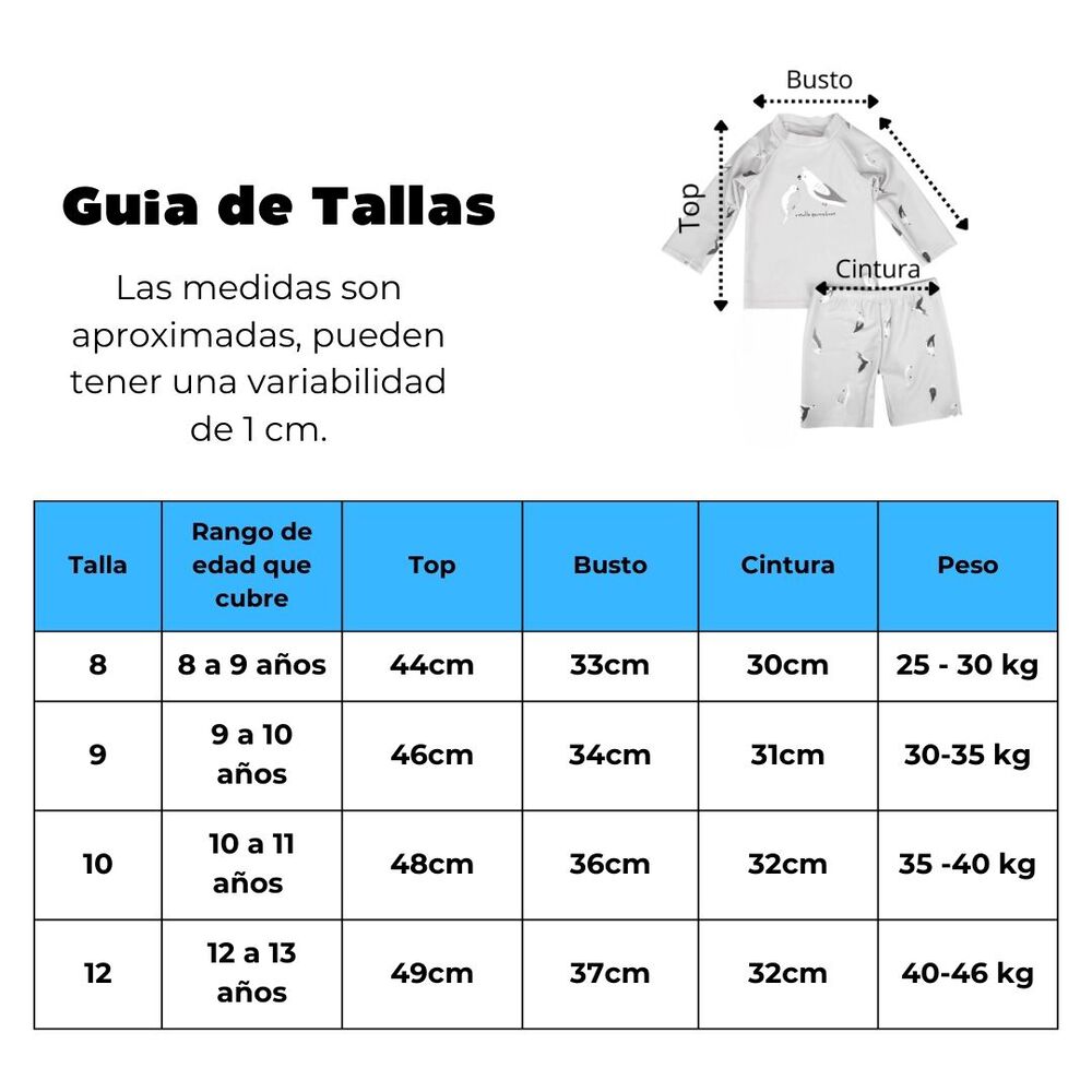 Traje De Baño 3 Piezas Manga Larga Niño 8 A 12 Años Jump Kids image number 2.0