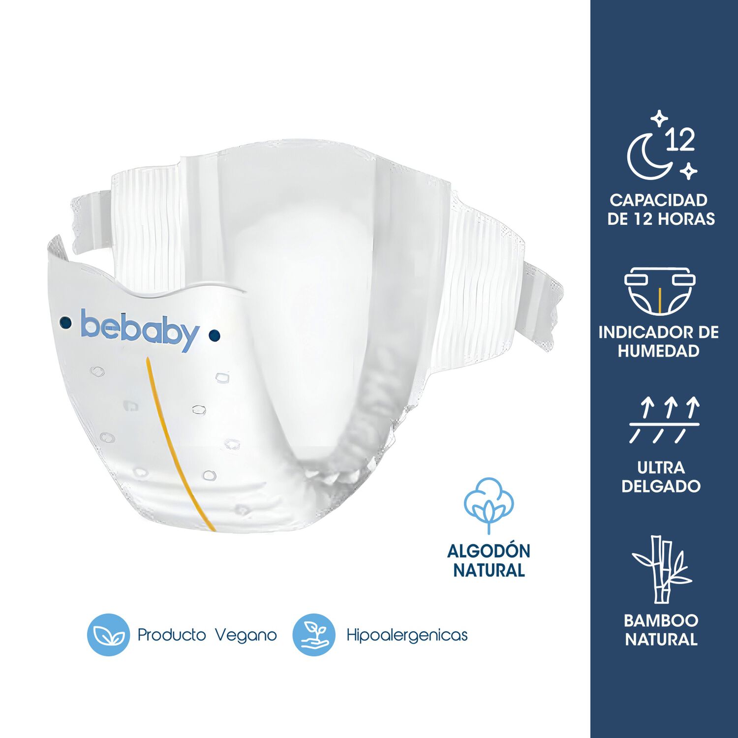 Pa&ntilde;ales Bebaby Premium By Bebesit Xxg 56u Hipoalerg&eacute;nico image number 3.0