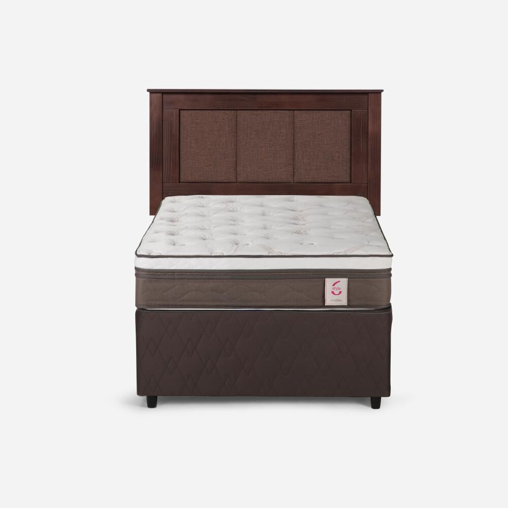 Cama Nido Rosen New Style 6 / 1.5 Plazas / Base Normal + Respaldo Rachel image number 1.0