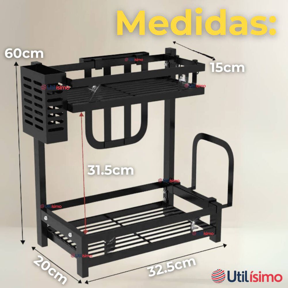 Estante Organizador Para Especias Cocina Especiero 2 Niveles image number 2.0