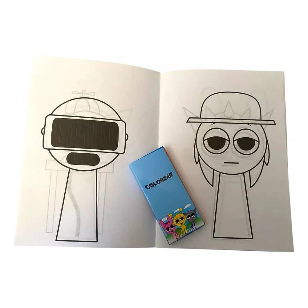 Libro Para Colorear Sprunki Incredibox+ Lapices De Colores image number 1.0
