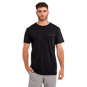 Polera Org&aacute;nica Con Bolsillo Negro Hombre Falcone