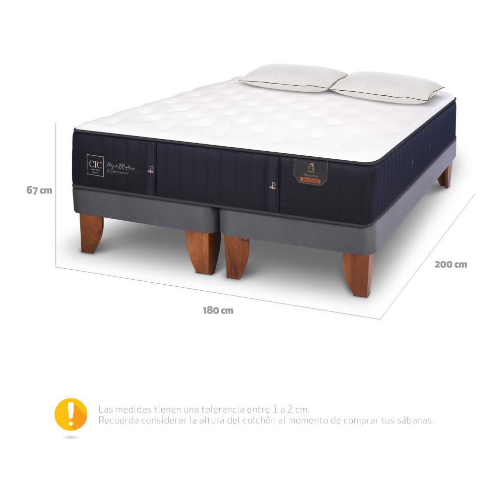 Cama Europea Cic Premium / King / Base Dividida + Almohadas image number 2.0