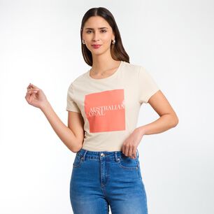 Polera Estampada Manga Corta Cuello Redondo Mujer Kimera