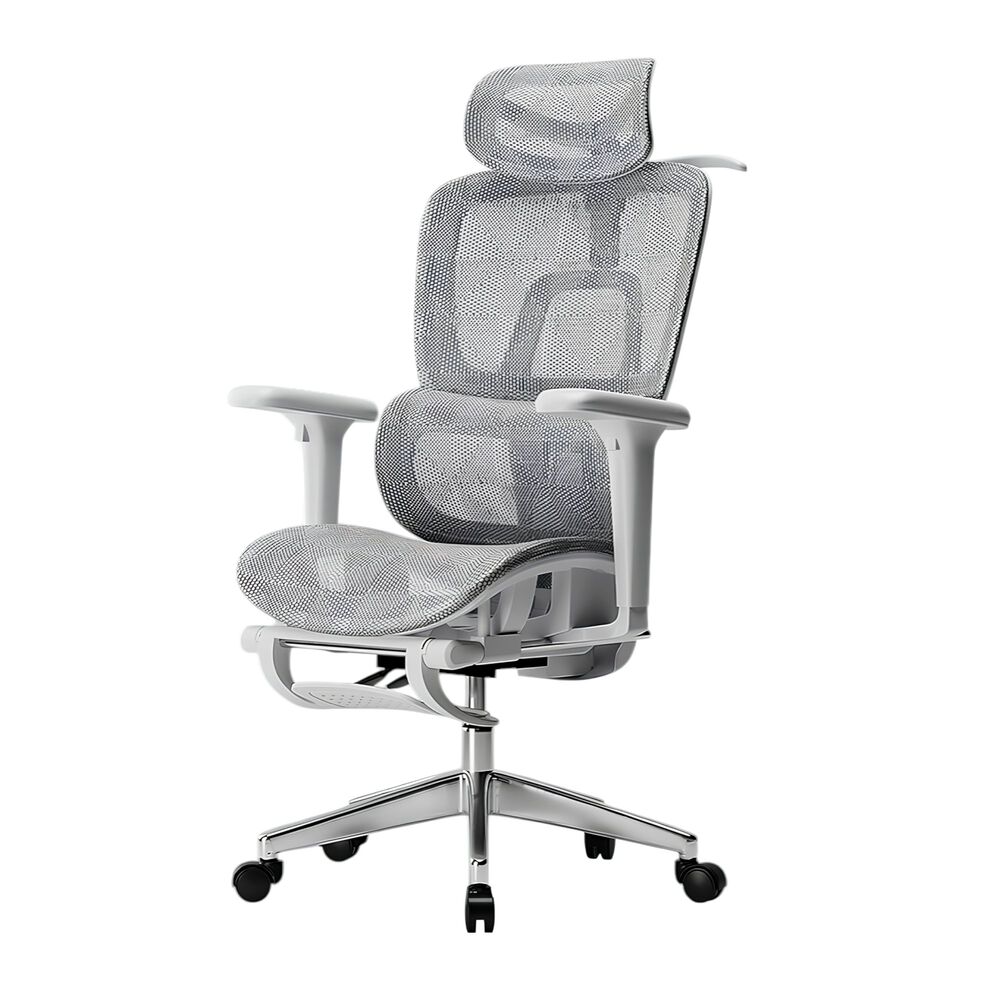 Silla De Escritorio Reclinable E14 Gris By Lubabycas image number 8.0