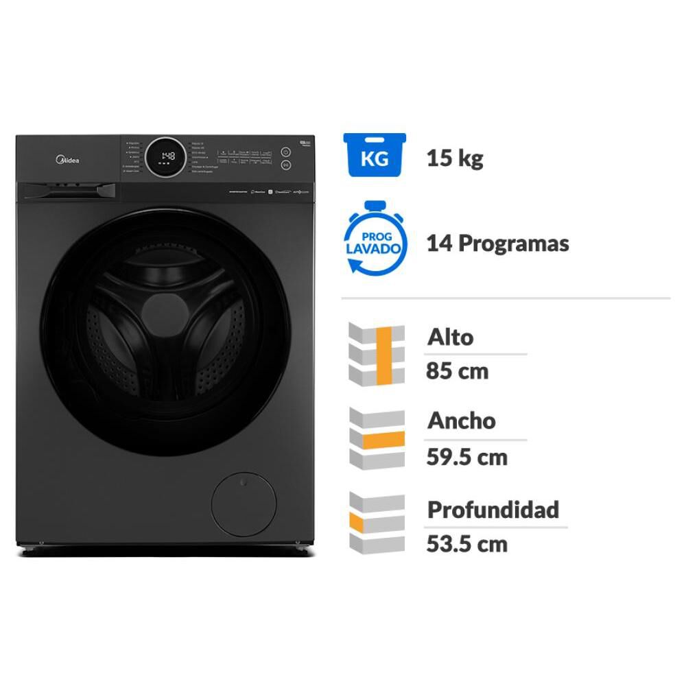 Midea MF200W150B/T 15 kg Titanium, foto 2