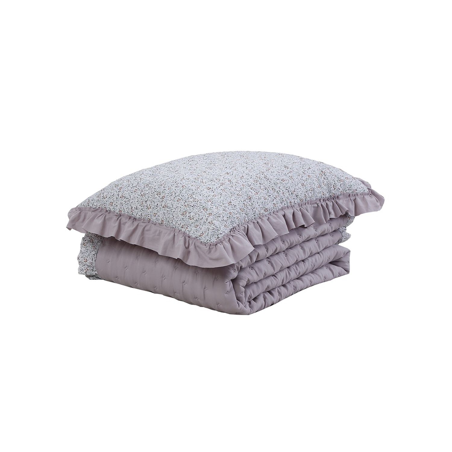 Quilt Andes Ruffles Lila 1.5 Plazas image number 1.0