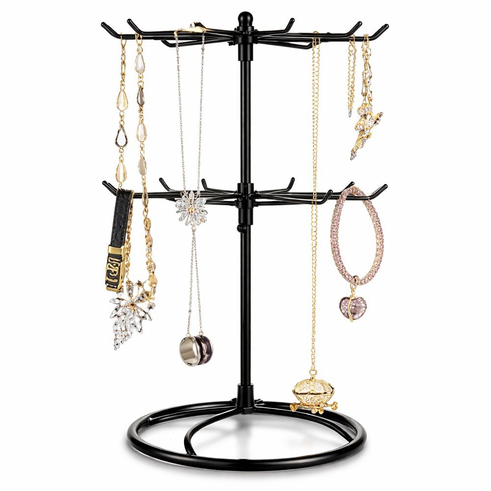 Exhibidor Met&aacute;lico 2 Niveles Para Joyas Y Collares image number 7.0