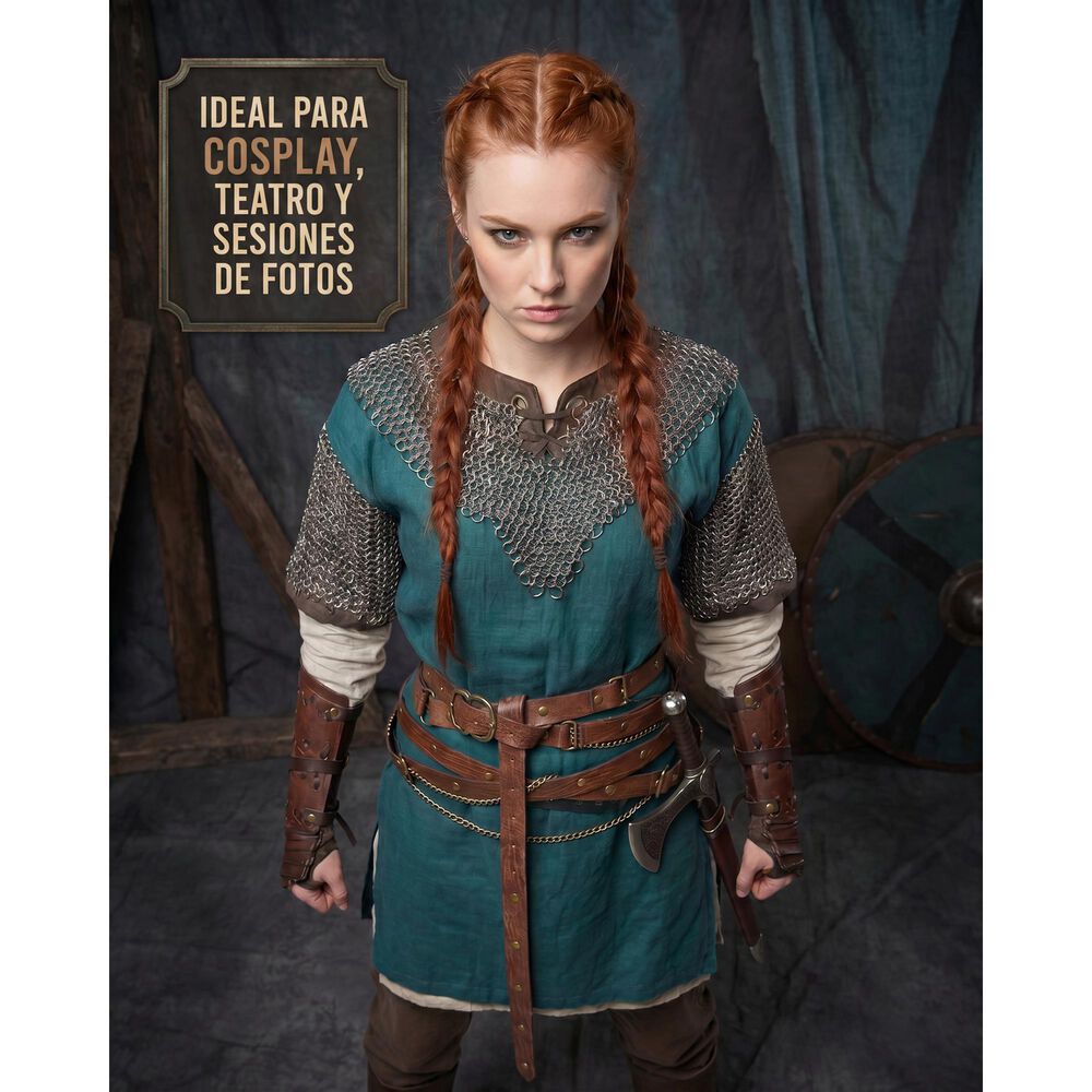 Cinturon Vikingo Medieval De Cuero Pu Accesorio Cosplay image number 20.0