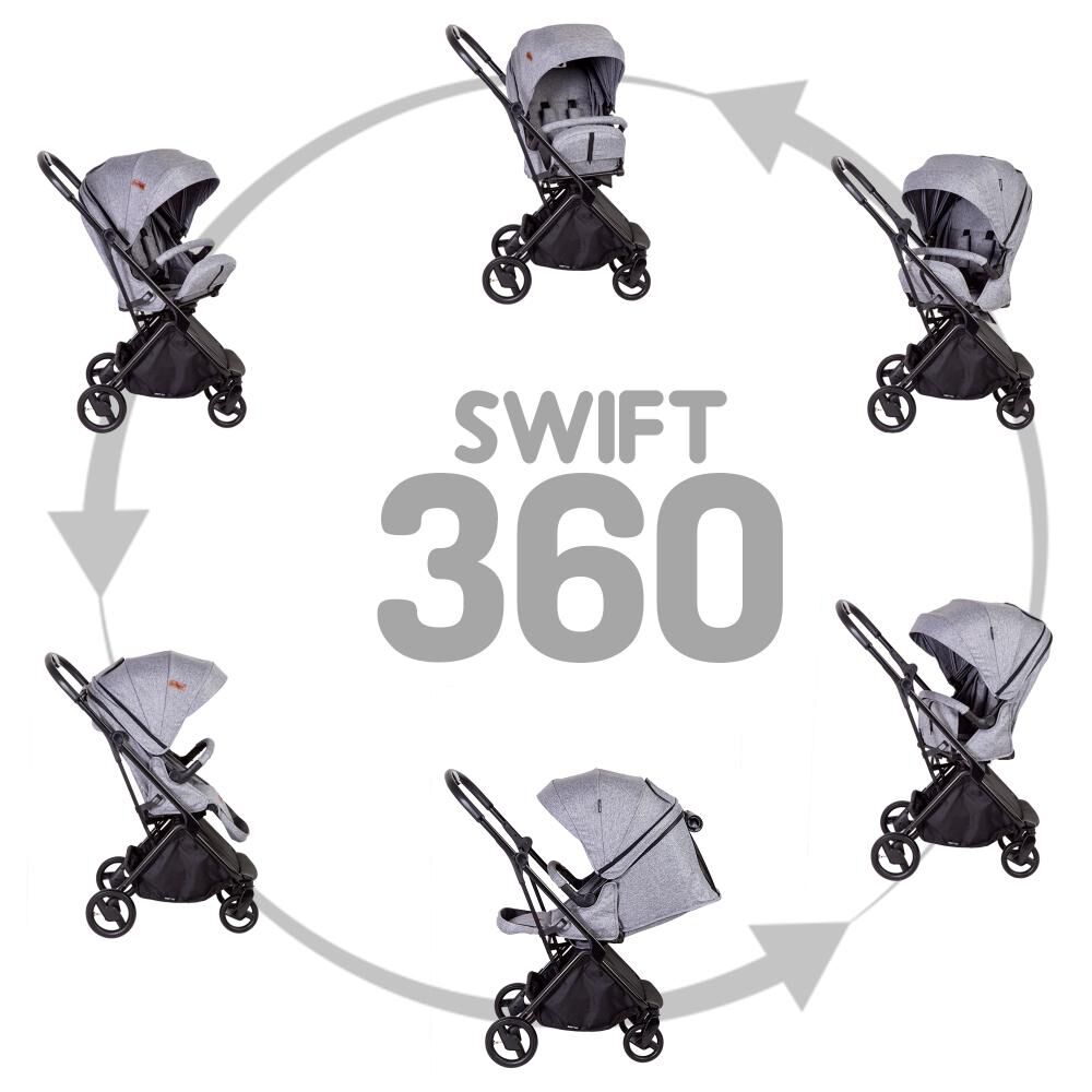 Bebesit Swift 360 Travel System Negro, foto 6