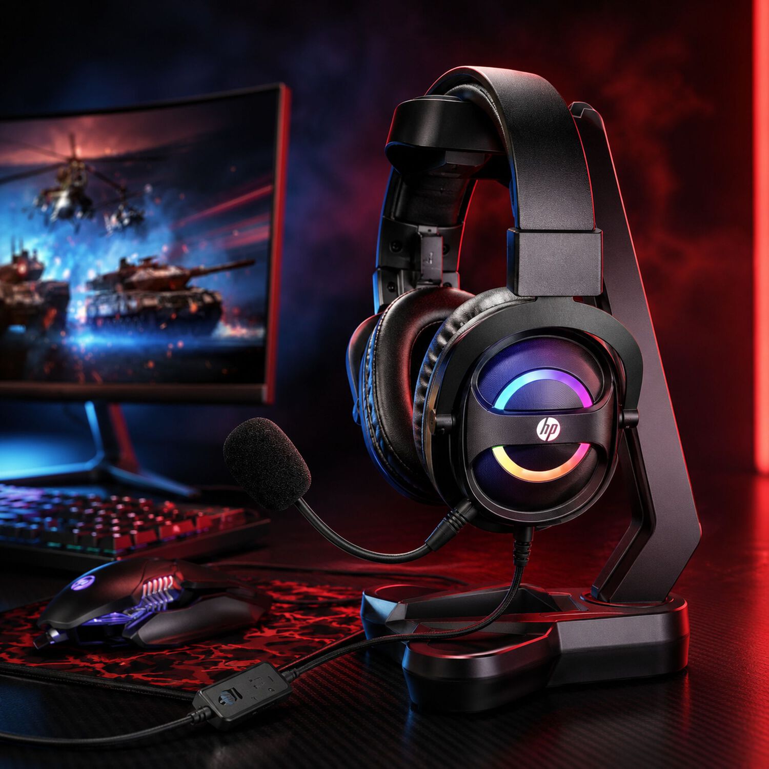 Aud&iacute;fonos Gamer Usb Hp Dhe-8006 Audio 7.1 + Iluminaci&oacute;n Rgb image number 5.0