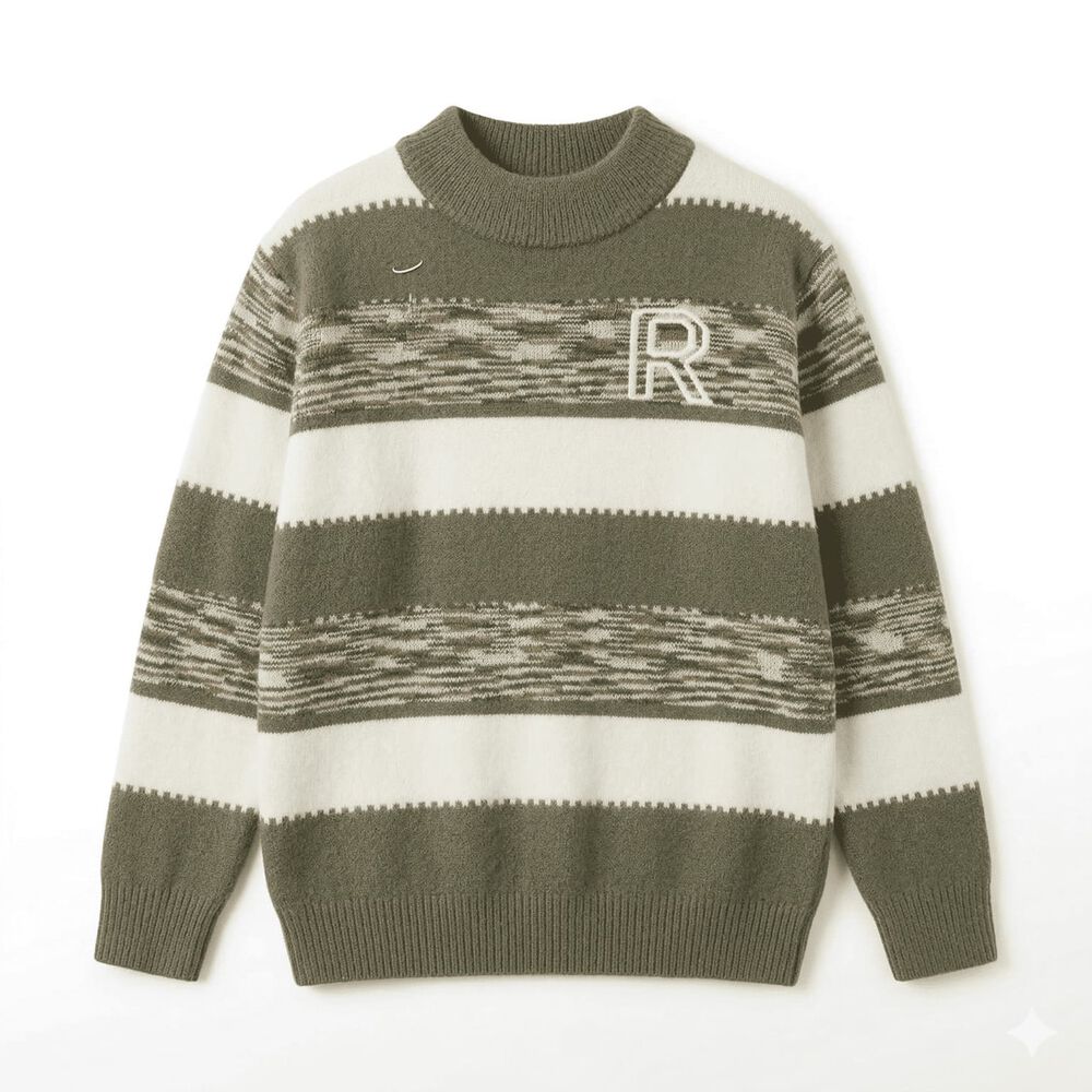 Sueter Ni&ntilde;o Invierno Tejido Rayado Cuello Alto Moda Infantil image number 2.0