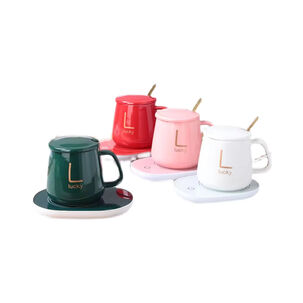 Set Taza Con Base Calentadora Autom&aacute;tica