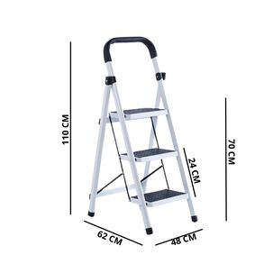 Escalera Plegable Con Pasamanos 3 Niveles Multifuncional