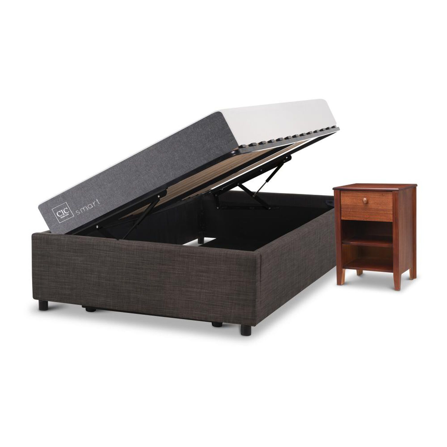 Cama Ba&uacute;l Cic Smart / 1.5 Plazas / Base Normal + Velador image number 6.0
