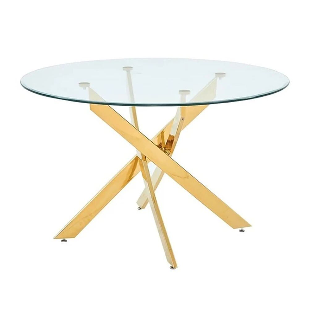 Mesa De Comedor Dubai Gold Redonda 100cms image number 0.0
