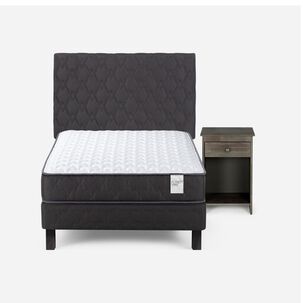 Cama Europea Rosen Wave / 1.5 Plazas / Base Normal + Set De Maderas