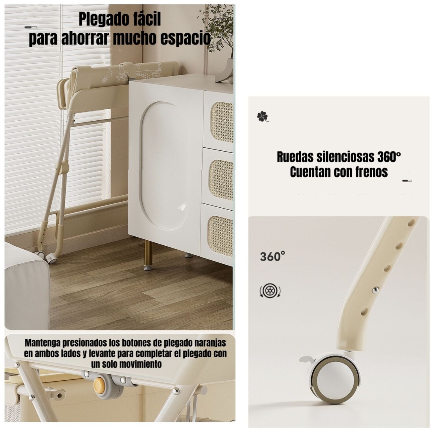Mudador De Pa&ntilde;ales Plegable Regulable Canasto Line Lubabycas image number 3.0