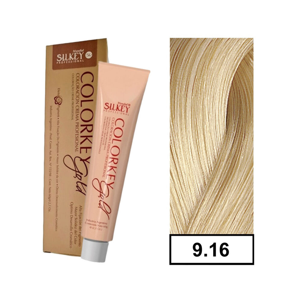 Colorkey Gold - Tintura Permanente Efecto 3d Pigment 60gr + Oxidante - 9.16 Rubio Extra Claro Ceniza Rojizo image number 0.0