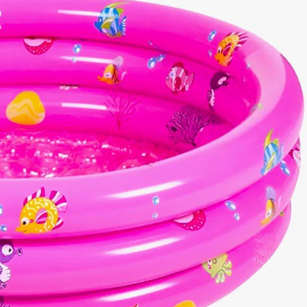 Piscina Inflable Pl&aacute;stico 3 Anillos 140 X 40 Cm Rosa image number 2.0