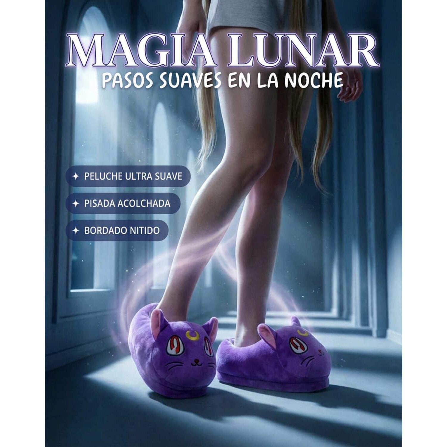 Pantuflas Gatita Luna Sailor Moon image number 4.0