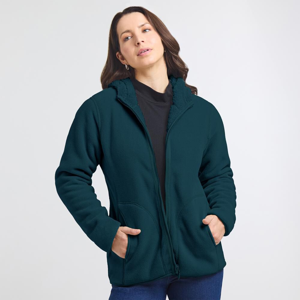 Chaqueta Reversible Regular Cuello Alto Con Capucha Mujer Geeps image number 0.0