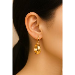Aros Argolla Bote 2 Cm No2 Oro 18k Nacional