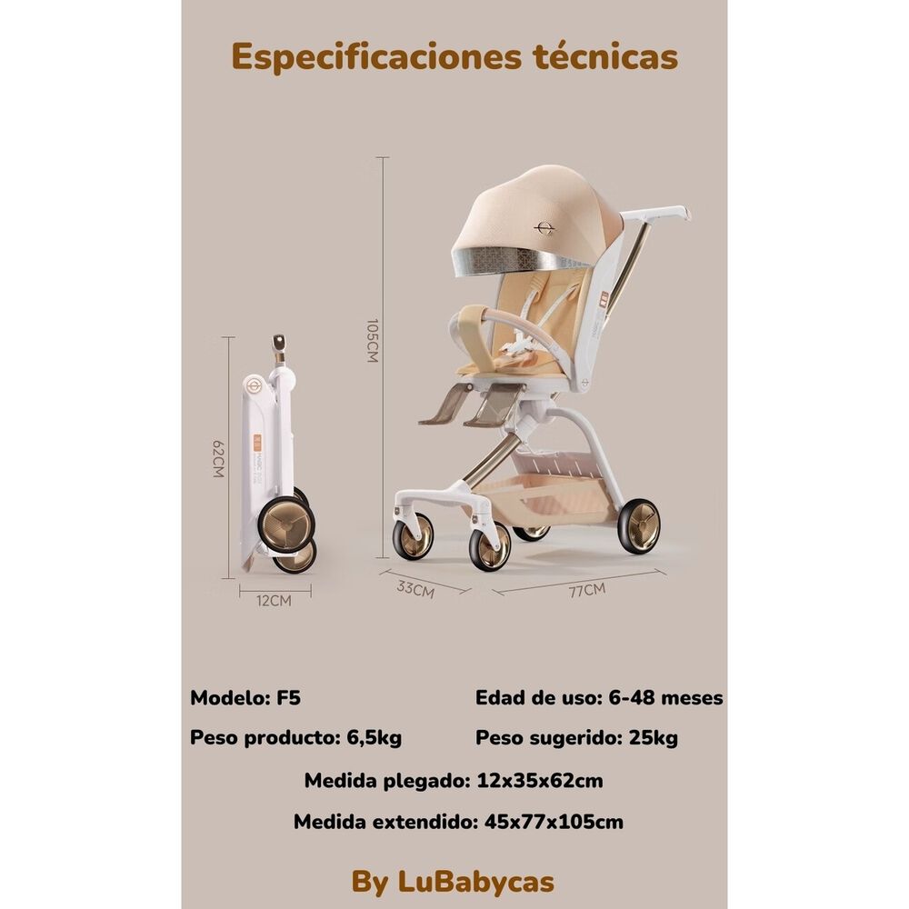 Coche De Paseo 360&deg; Magic Box F5 Blanco Lubabycas image number 7.0