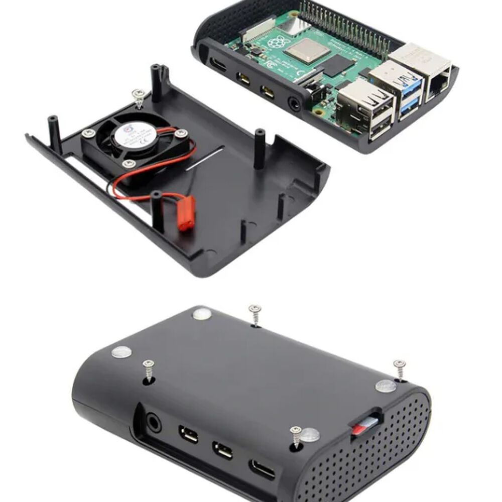 Caja Para Raspberry Pi 4 B Con Ventilador Y Disipadores image number 1.0