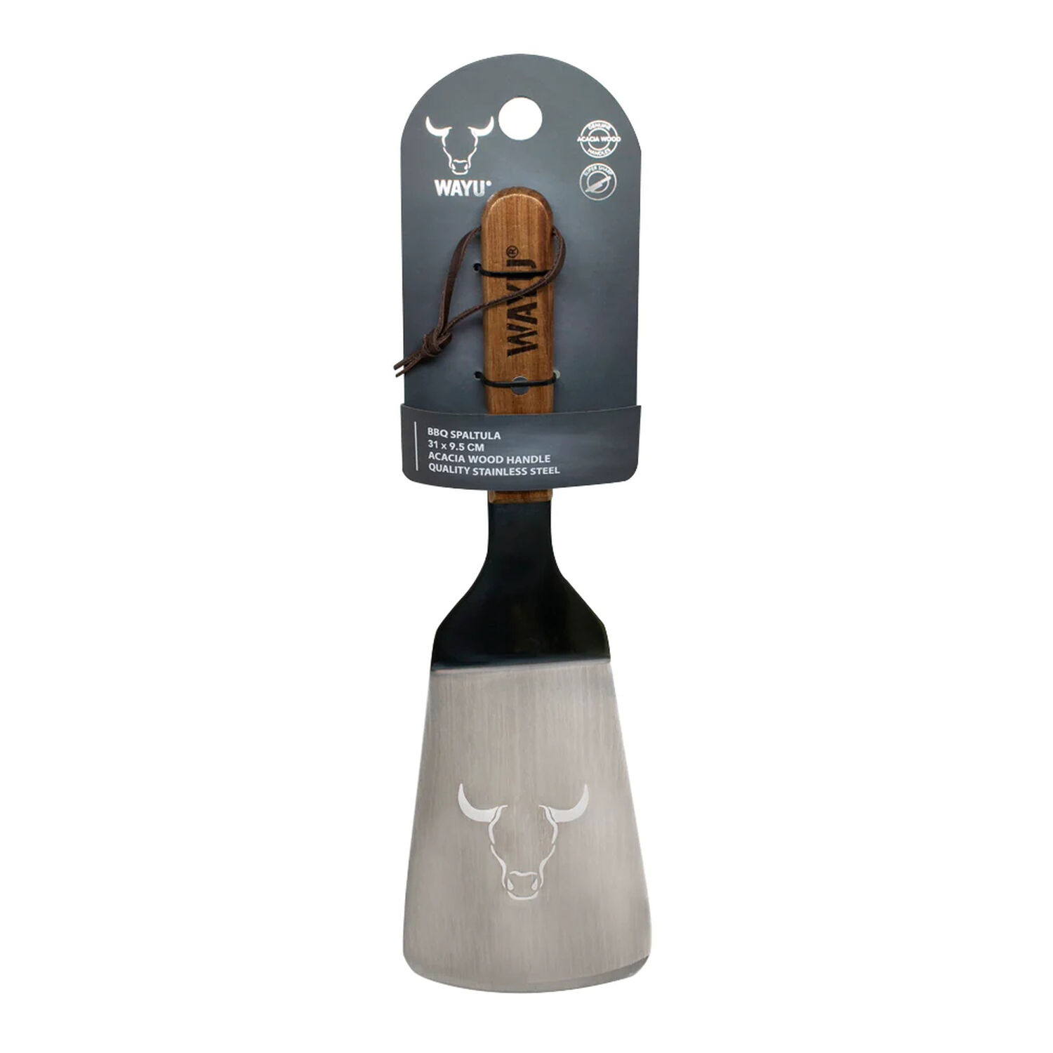 Esp&aacute;tula De Cocina Acero Mango Madera 31 Cm Asado image number 3.0